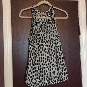 Beautiful black and white polka dot blouse